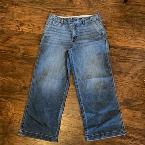 Lands' End Men's Relaxed Fit Wide Leg Denim Jeans